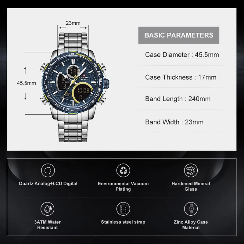 Reloj NAVIFORCE: Potencia, Estilo y Precisión para el Hombre Activo
