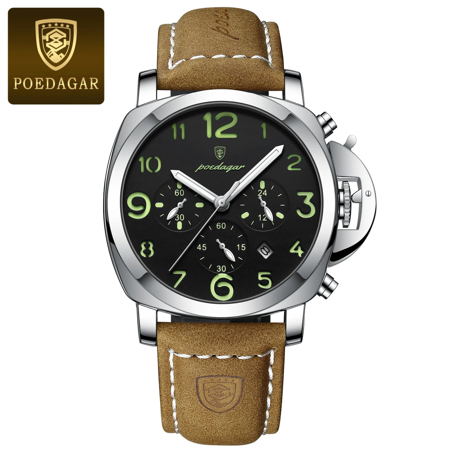 Reloj POEDAGAR 859: Estilo Militar con Toque de Elegancia