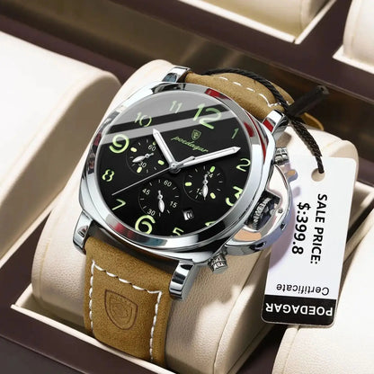 Reloj POEDAGAR 859: Estilo Militar con Toque de Elegancia