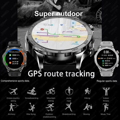 Smartwatch Deportivo con Llamadas Bluetooth, Pantalla AMOLED HD, GPS y Monitor de Salud IP68 - Compatible con Android e iOS