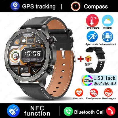 Smartwatch Deportivo con Llamadas Bluetooth, Pantalla AMOLED HD, GPS y Monitor de Salud IP68 - Compatible con Android e iOS