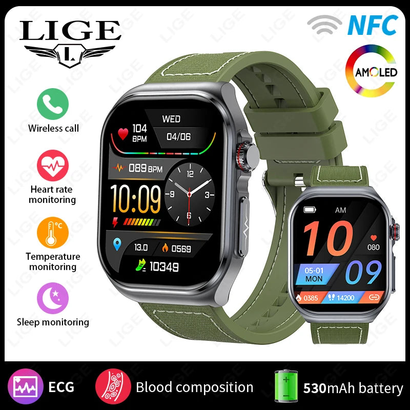 LIGE Smartwatch Premium - Monitoriza tu Salud con Precisión Médica