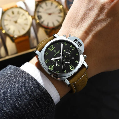 Reloj POEDAGAR 859: Estilo Militar con Toque de Elegancia