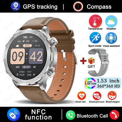 Smartwatch Deportivo con Llamadas Bluetooth, Pantalla AMOLED HD, GPS y Monitor de Salud IP68 - Compatible con Android e iOS