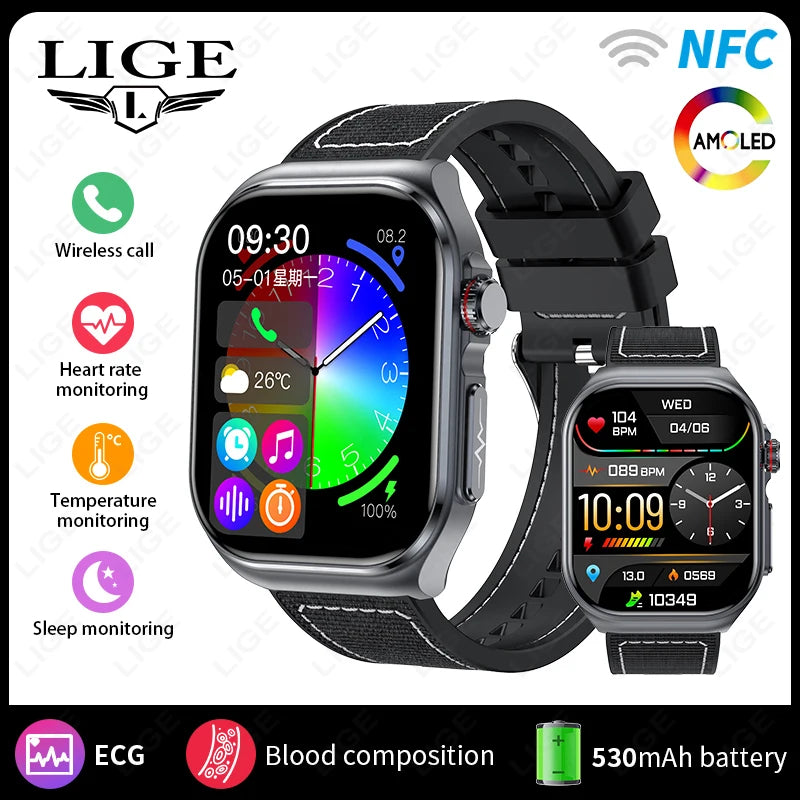 LIGE Smartwatch Premium - Monitoriza tu Salud con Precisión Médica