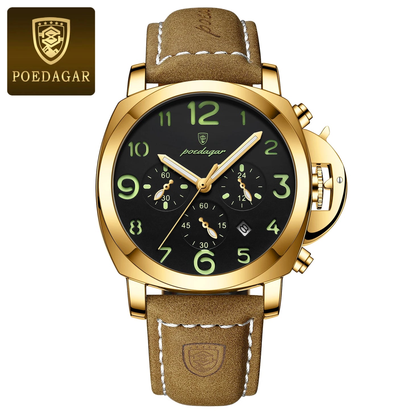 Reloj POEDAGAR 859: Estilo Militar con Toque de Elegancia