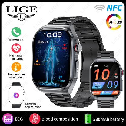 LIGE Smartwatch Premium - Monitoriza tu Salud con Precisión Médica