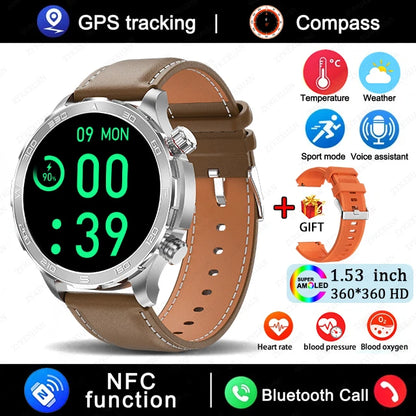 Smartwatch Deportivo con Llamadas Bluetooth, Pantalla AMOLED HD, GPS y Monitor de Salud IP68 - Compatible con Android e iOS