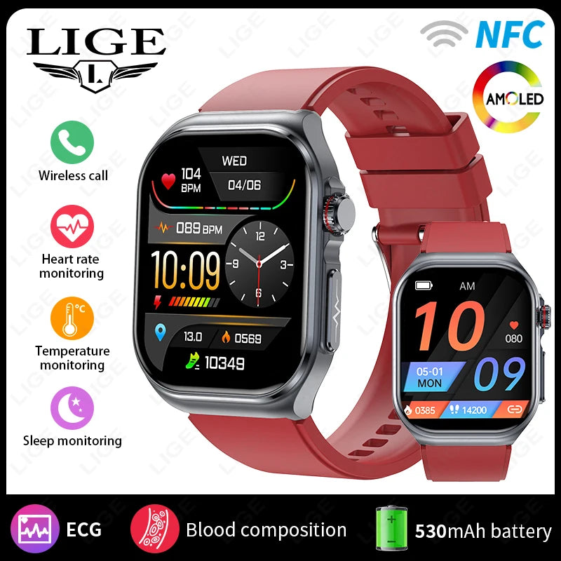 LIGE Smartwatch Premium - Monitoriza tu Salud con Precisión Médica