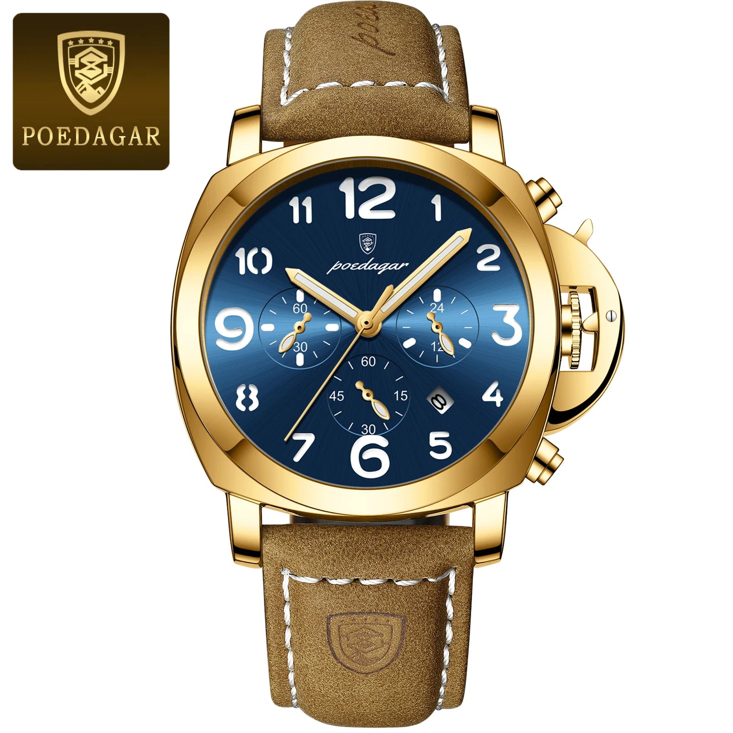 Reloj POEDAGAR 859: Estilo Militar con Toque de Elegancia